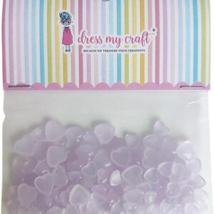 Water Droplet Embellishments 8g Pastell Lilac Heart - Bilde 1