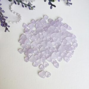 Water Droplet Embellishments 8g Pastell Lilac Heart - Bilde 2