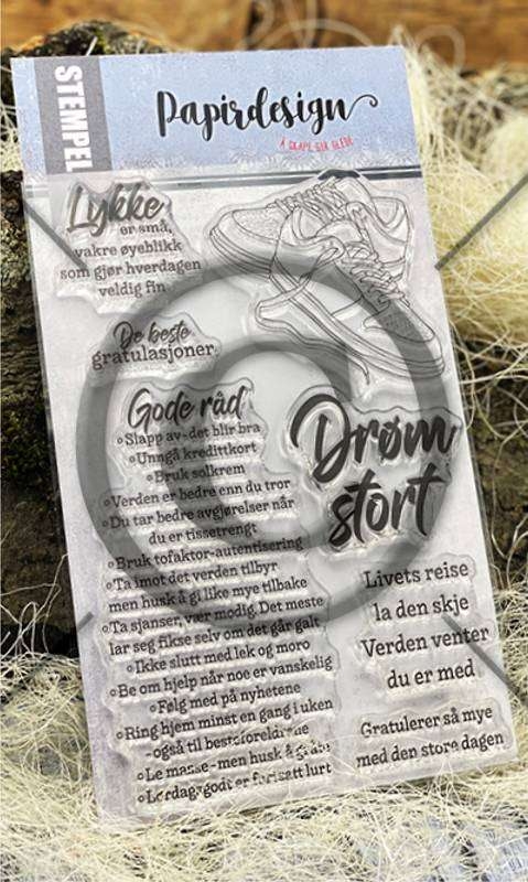 Papirdesign Stempel Drøm stort