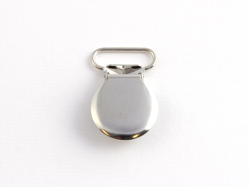 Seleklips Rund – 20mm – Blank - Bilde 1