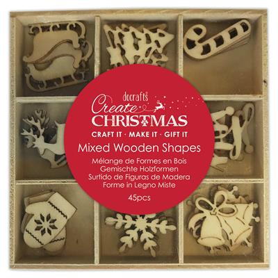 Wooden Shapes - Christmas Icons (45stk)