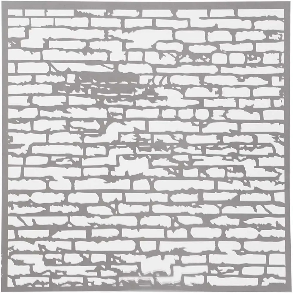 Stensil, murstein 30,5x30,5 cm - Bilde 1