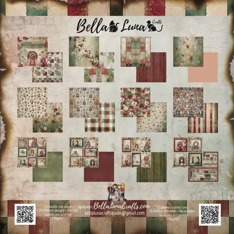BellaLuna Xmas Fantasy Basics Collection 8"x8" - Bilde 2