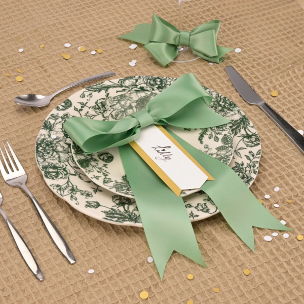 Silkebånd 1met X 3,8cm Sage Green