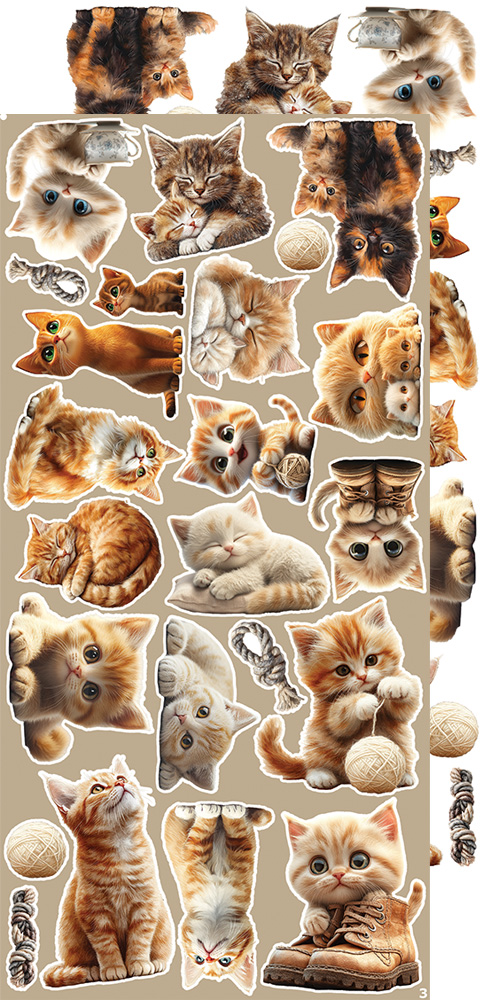 Craft O`Clock Lovely Pets Mix Sett med 18 stk Klippeark