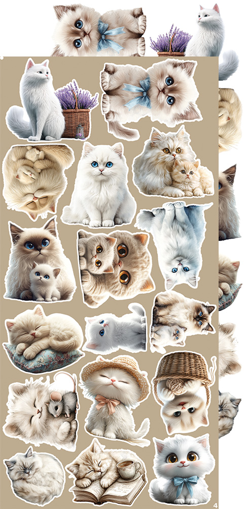 Craft O`Clock Lovely Pets Mix Sett med 18 stk Klippeark