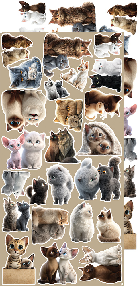 Craft O`Clock Lovely Pets Mix Sett med 18 stk Klippeark