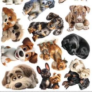 Craft O`Clock Lovely Pets Mix Sett med 18 stk Klippeark - Bilde 11