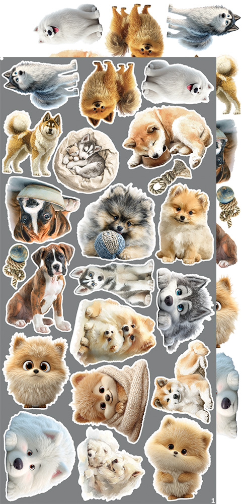 Craft O`Clock Lovely Pets Mix Sett med 18 stk Klippeark