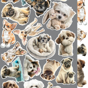 Craft O`Clock Lovely Pets Mix Sett med 18 stk Klippeark - Bilde 13