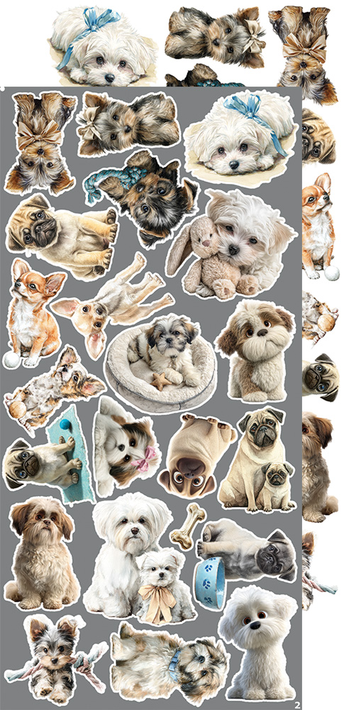 Craft O`Clock Lovely Pets Mix Sett med 18 stk Klippeark