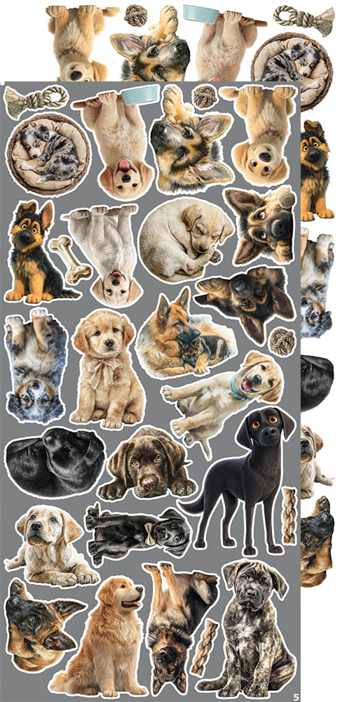 Craft O`Clock Lovely Pets Mix Sett med 18 stk Klippeark