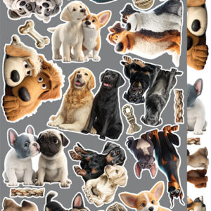 Craft O`Clock Lovely Pets Mix Sett med 18 stk Klippeark - Bilde 19