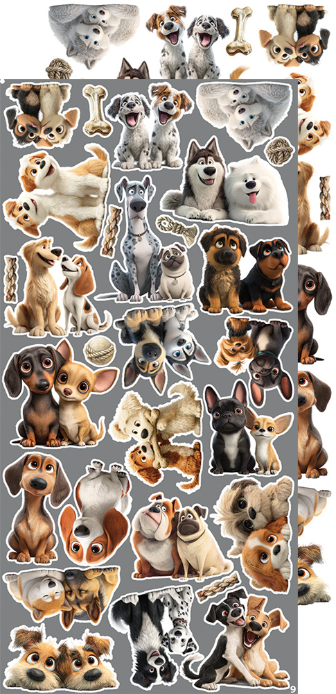 Craft O`Clock Lovely Pets Mix Sett med 18 stk Klippeark