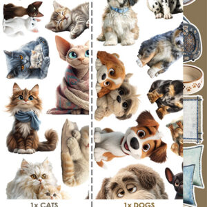 Craft O`Clock Lovely Pets Mix Sett med 18 stk Klippeark - Bilde 21