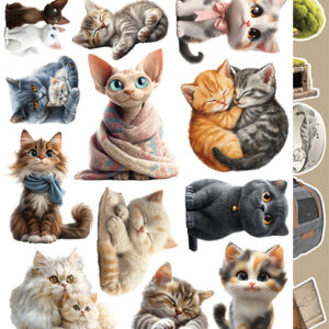 Craft O`Clock Lovely Pets Mix Sett med 18 stk Klippeark - Bilde 23