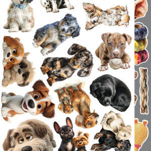 Craft O`Clock Lovely Pets Mix Sett med 18 stk Klippeark - Bilde 25