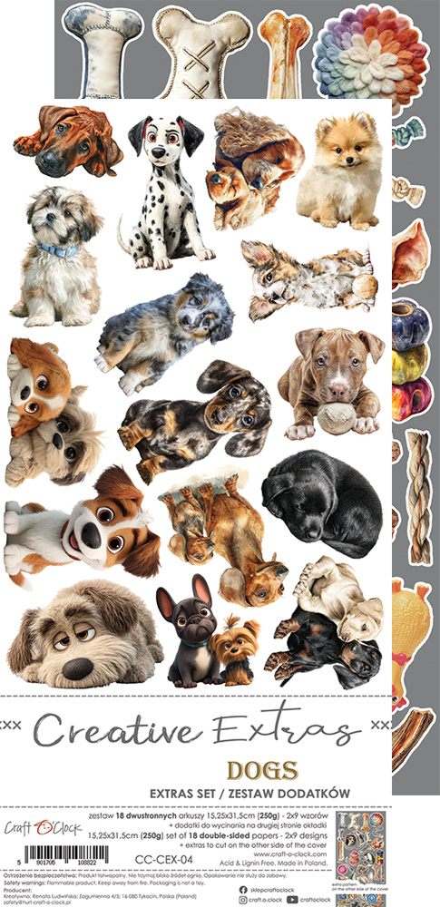 Craft O`Clock Lovely Pets Mix Sett med 18 stk Klippeark