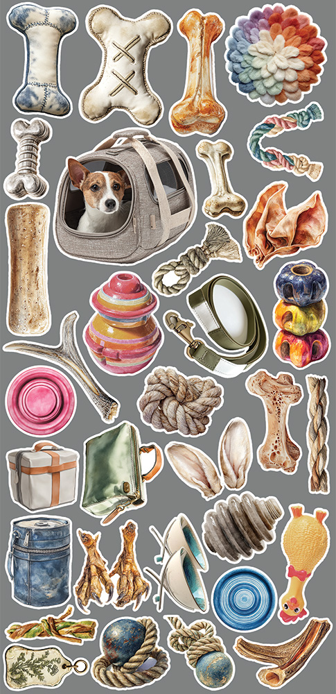 Craft O`Clock Lovely Pets Mix Sett med 18 stk Klippeark
