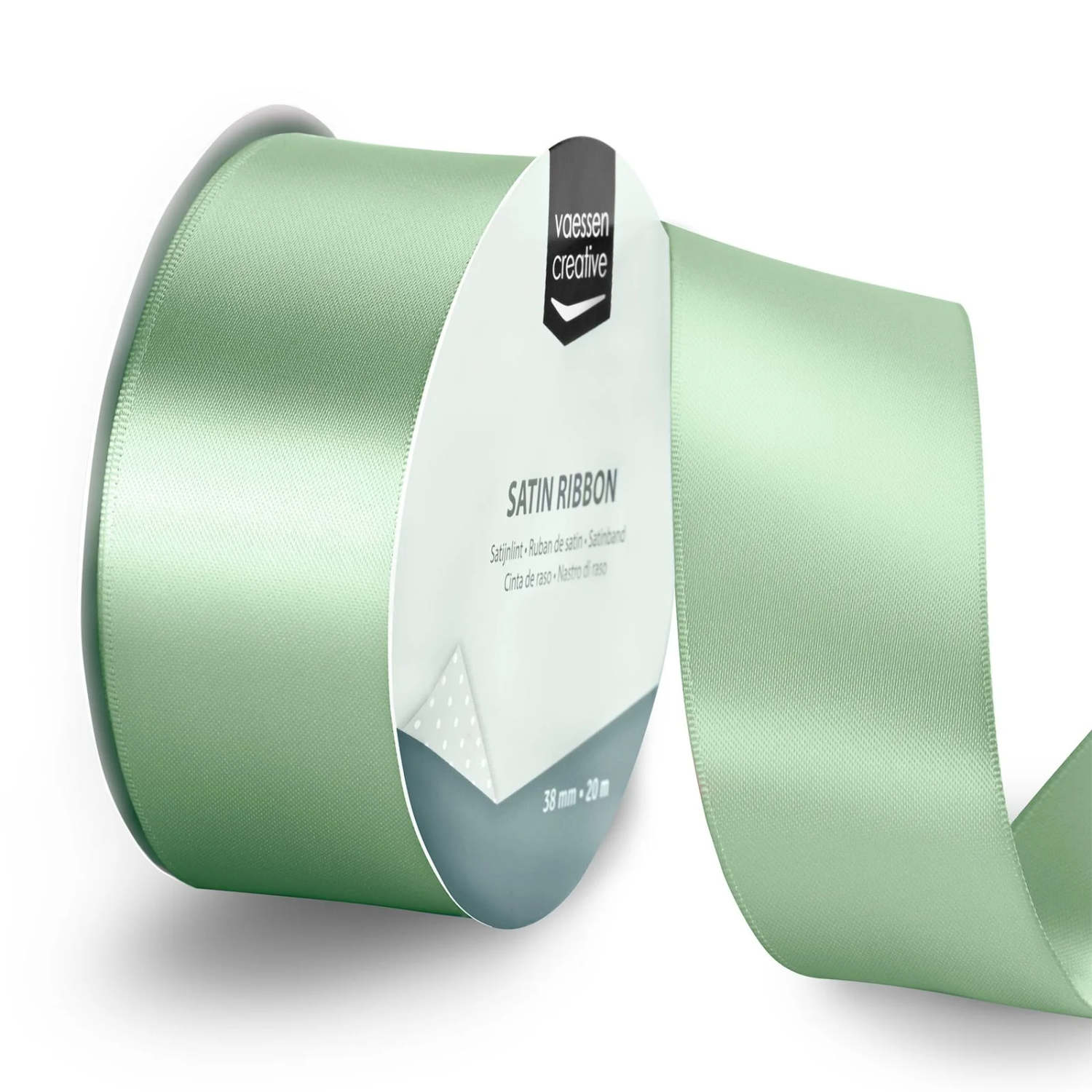 Silkebånd 1met X 3,8cm Sage Green