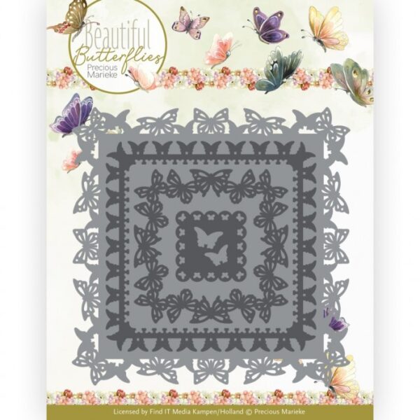Precious Marieke - Beautiful Butterflies Square Dies