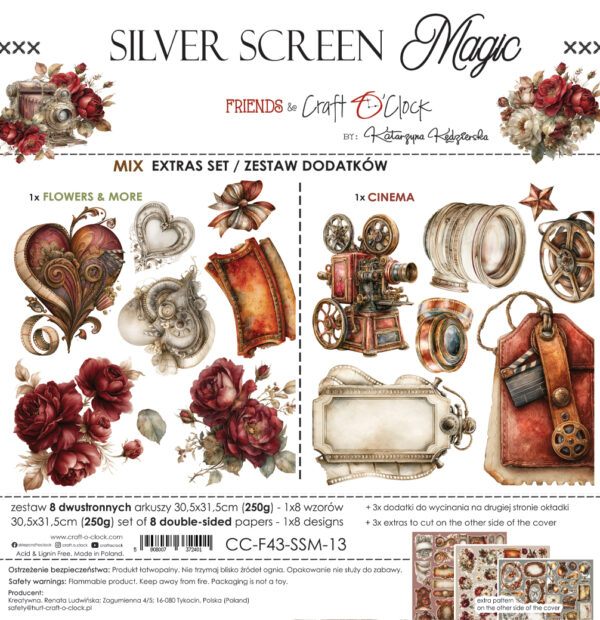 Craft O`Clock Silver Screen Magic - Extras set - MIX