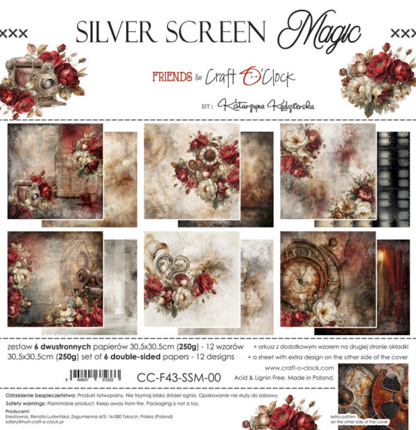Craft O`Clock Silver Screen Magic - 30,5x30,5 cm