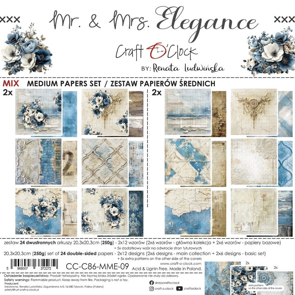 Craft O`Clock Mr. & Mrs. Elegance - 20,3x20,3 cm - MIX - Bilde 1