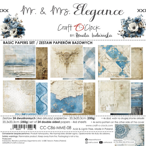 Craft O`Clock Mr. & Mrs. Elegance - 20,3x20,3 cm - MIX