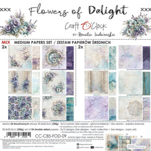 Craft O`Clock Flowers of Delight - 20,3x20,3 cm - MIX - Bilde 1