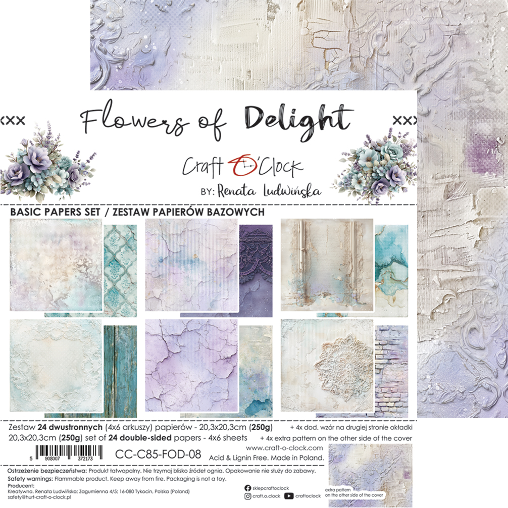 Craft O`Clock Flowers of Delight - 20,3x20,3 cm - MIX - Bilde 18