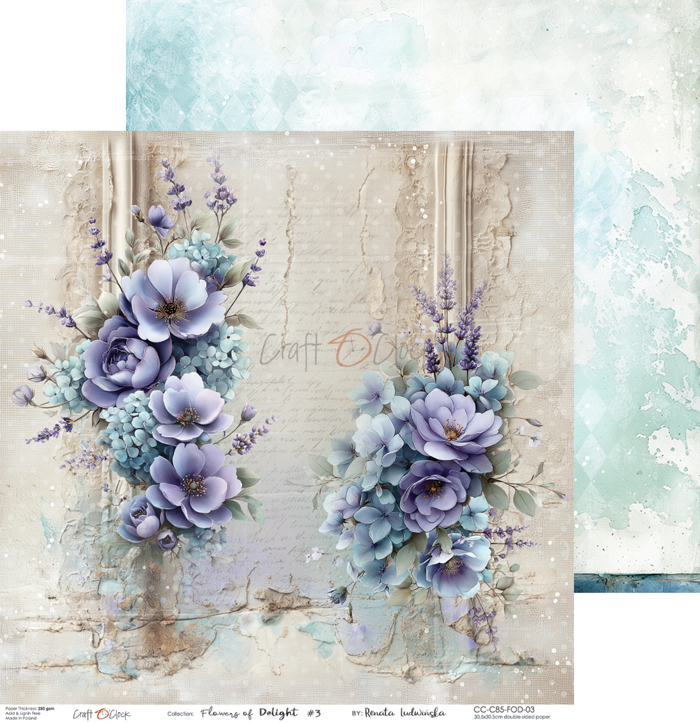 Craft O`Clock Flowers of Delight - 30,5x30,5 cm - Bilde 2