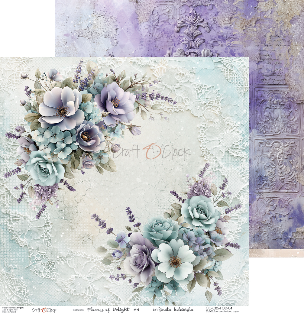Craft O`Clock Flowers of Delight - 30,5x30,5 cm - Bilde 3