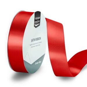 Silkebånd 1met X 2,5cm Rød - Bilde 1