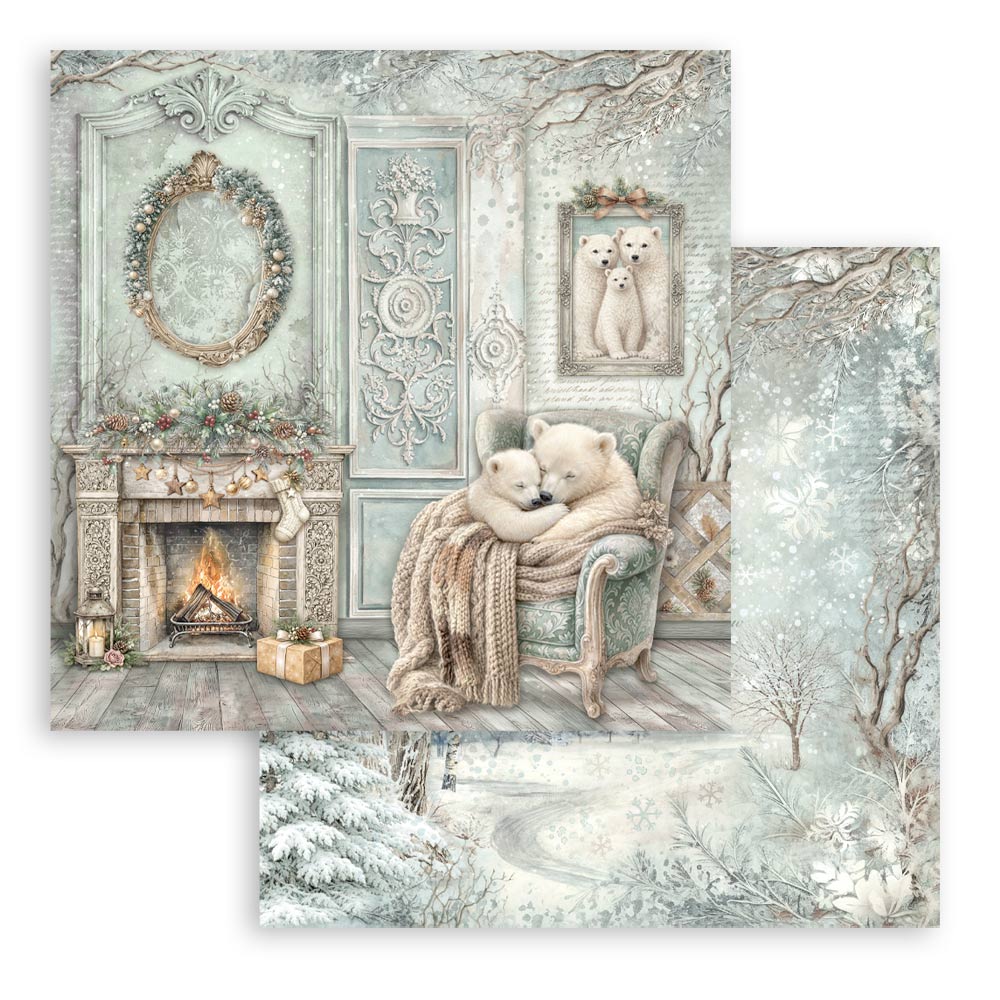 Stamperia White Christmas - 8”x8” blokk - Bilde 6