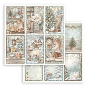 Stamperia White Christmas - 8”x8” blokk - Bilde 8