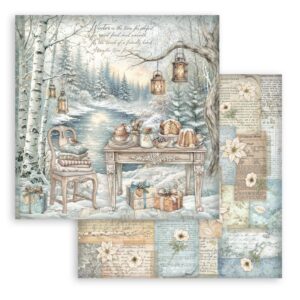 Stamperia White Christmas - 8”x8” blokk - Bilde 12