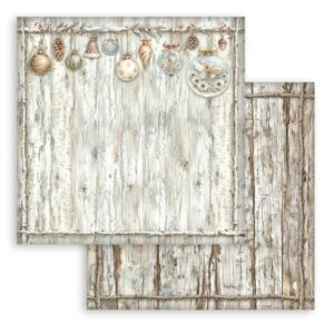 Stamperia White Christmas - Backgrounds 12x12 Blokk - Bilde 6