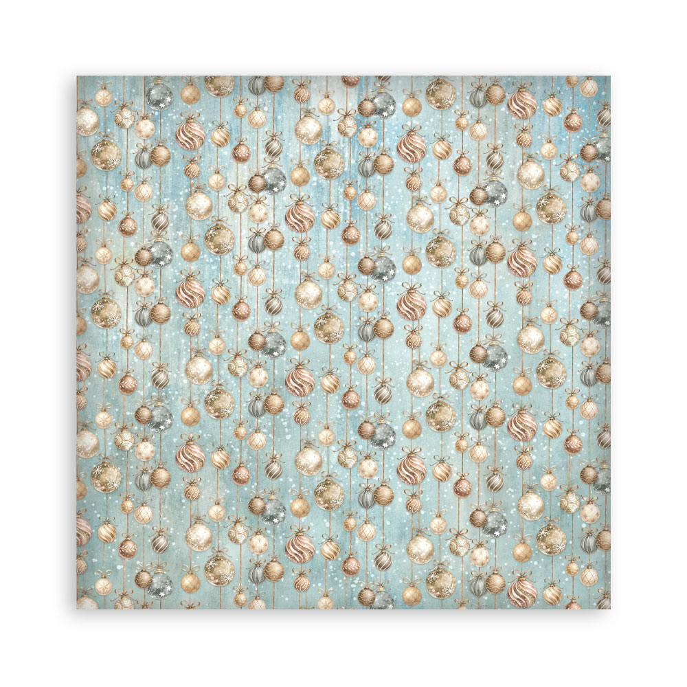 Stamperia White Christmas - Backgrounds 12x12 Blokk - Bilde 30