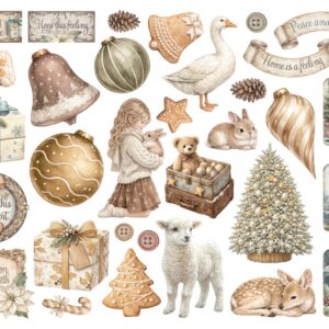 Stamperia White Christmas - Die Cuts - Bilde 2