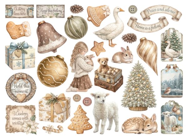 Stamperia White Christmas - Die Cuts