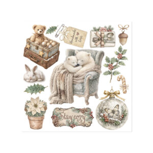 Stamperia White Christmas - Rub on kit 15x15 cm - Bilde 4