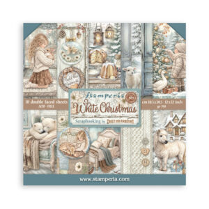 Stamperia White Christmas - 12x12 Blokk - Bilde 1