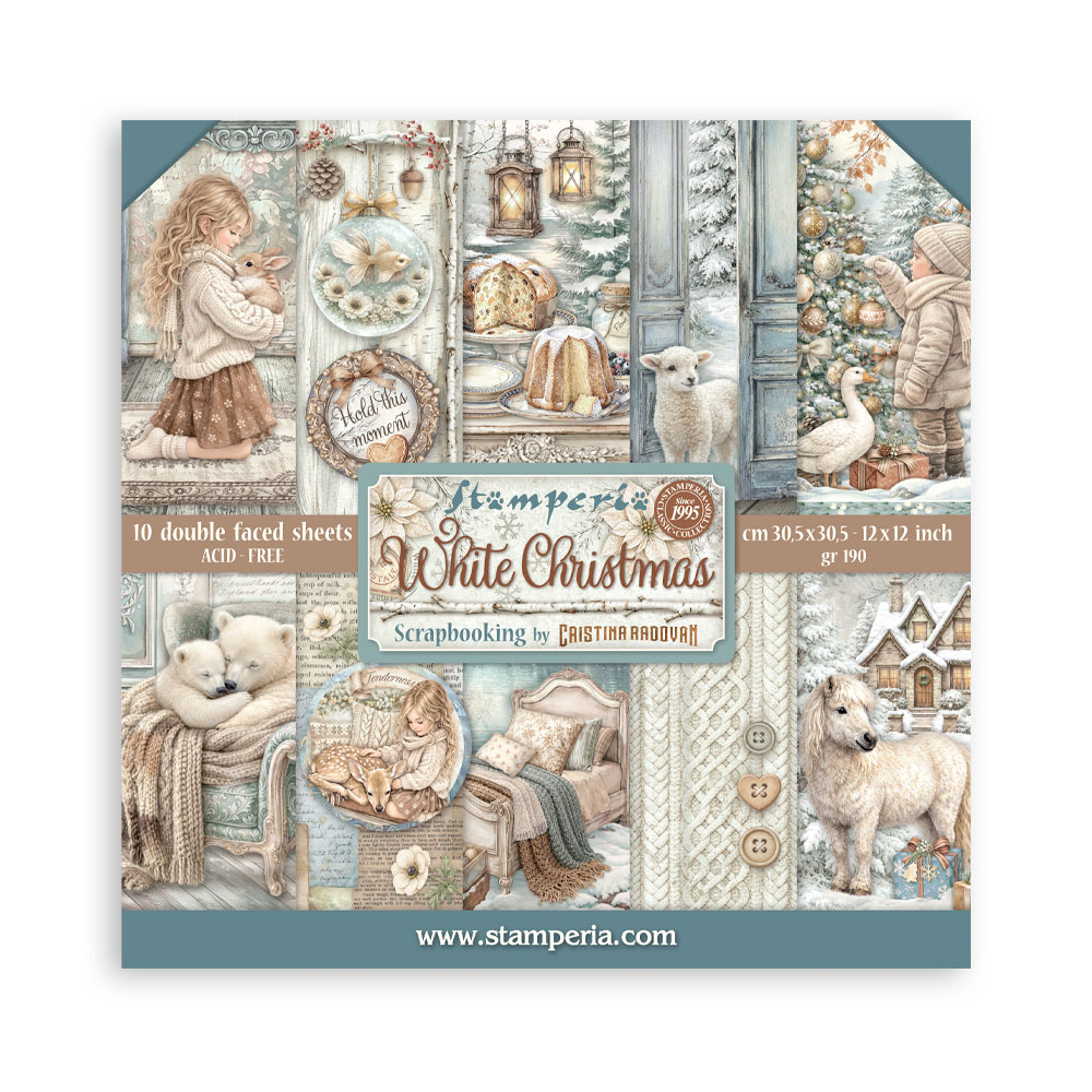Stamperia White Christmas - 12x12 Blokk