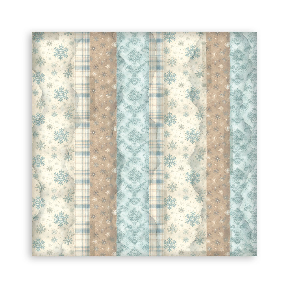 Stamperia White Christmas - Backgrounds 12x12 Blokk - Bilde 2