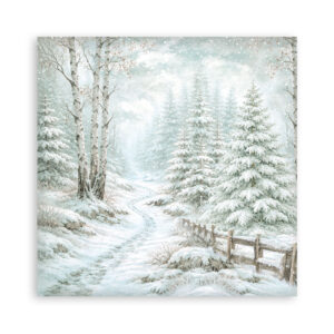 Stamperia White Christmas - Backgrounds 12x12 Blokk - Bilde 4