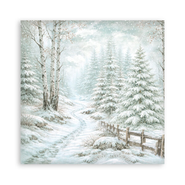Stamperia White Christmas - Backgrounds 12x12 Blokk