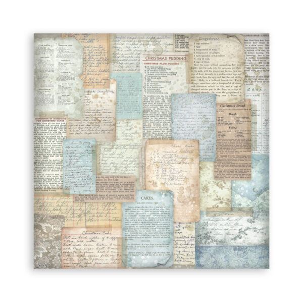 Stamperia White Christmas - Backgrounds 12x12 Blokk