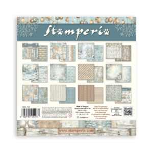 Stamperia White Christmas - Backgrounds 12x12 Blokk - Bilde 31