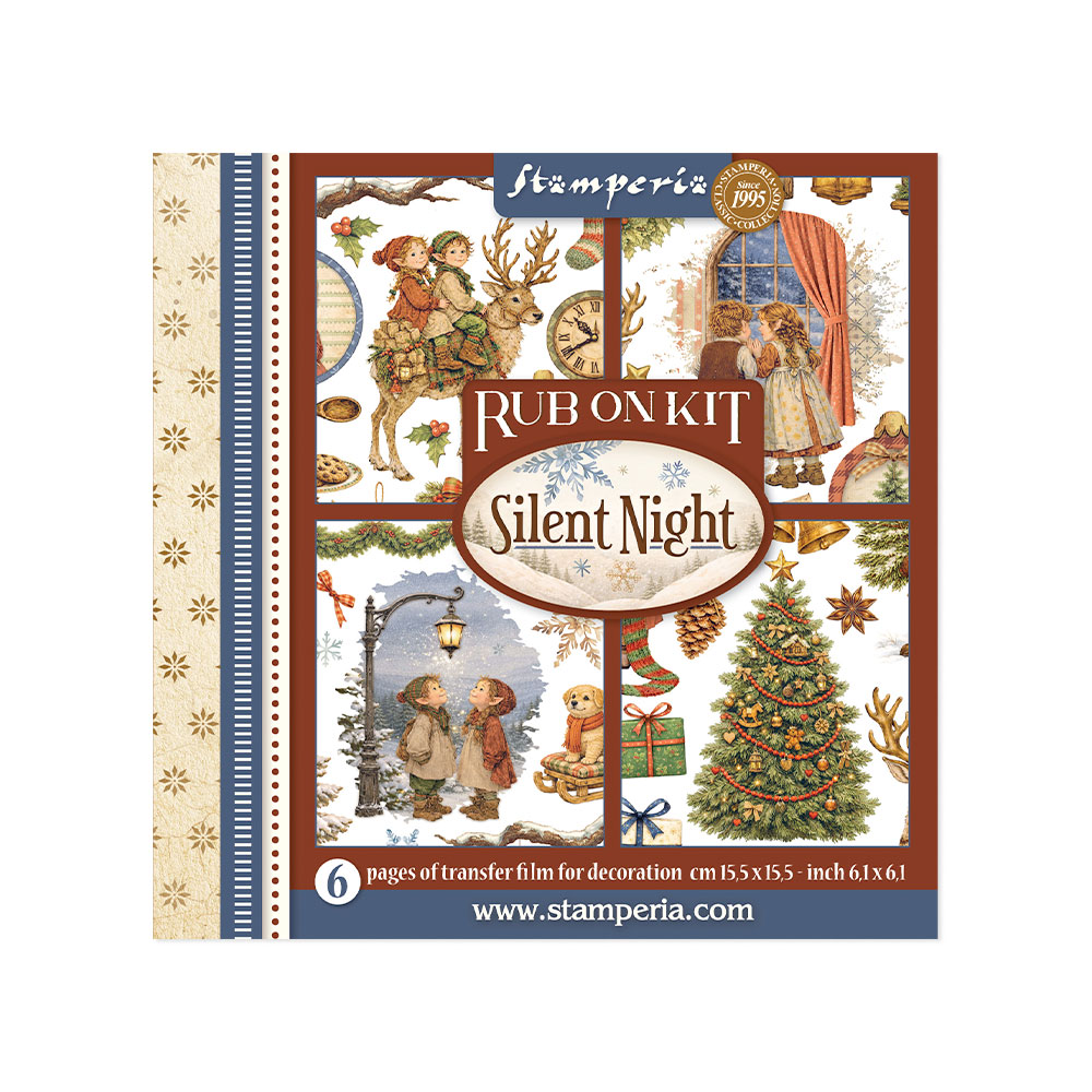 Stamperia Silent Night - Rub on kit 15x15 cm - Bilde 1
